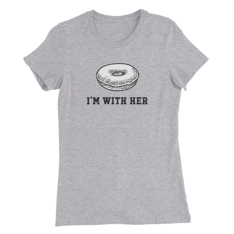 I'm with Her - Heather Grey Women’s Slim Fit T-Shirt