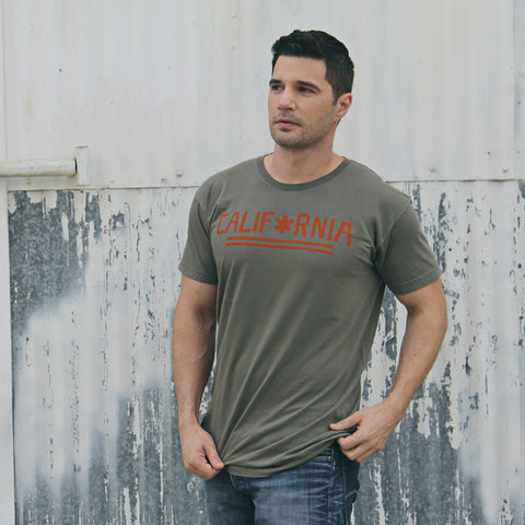 CALIFORNIA - Military green Short Sleeve T-shirt