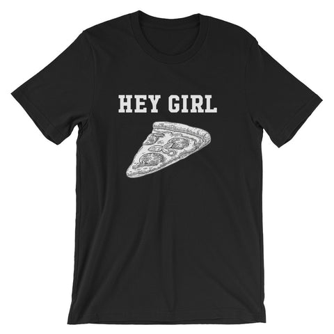 Hey Girl - Black Unisex short sleeve t-shirt