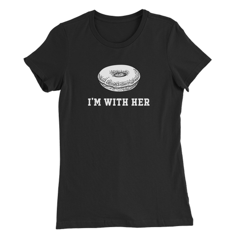 I'm with Her - Black Women’s Slim Fit T-Shirt