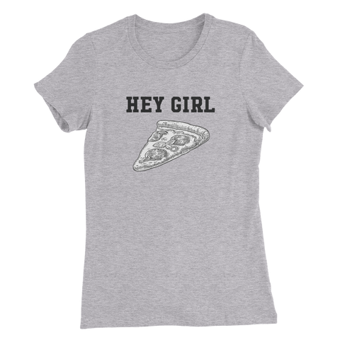Hey Girl - Heather Grey Women’s Slim Fit T-Shirt