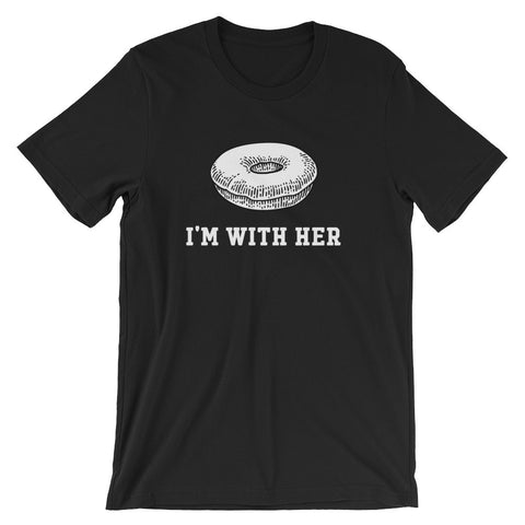 I'm with Her  - Black Unisex short sleeve t-shirt