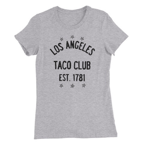 Los Angeles Taco Club - Heather Grey Women’s Slim Fit T-Shirt